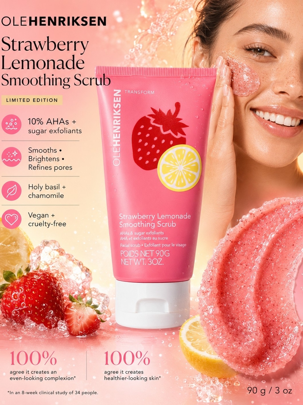 Ole Henriksen Strawberry Lemonade Smoothing Scrub – Limited Edition